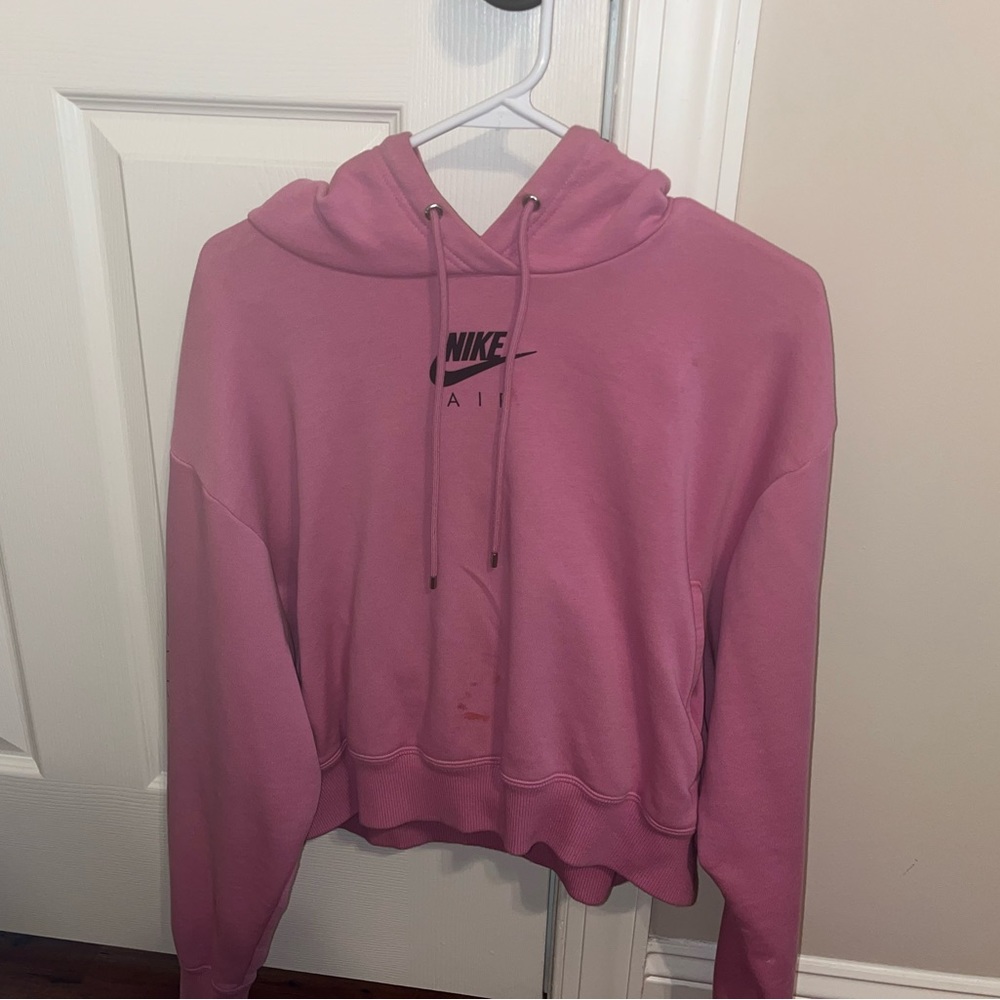 Pink Nike Crop Sweatshirt